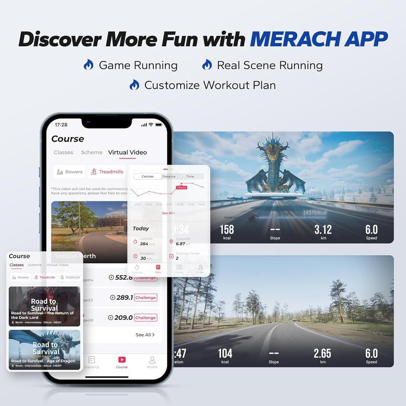 MERACH 2-in-1 Portable Walking Pad - Quiet Under Desk Treadmill with Remote Control, APP & LED Display for Home & Office Fitness
